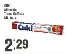 Conté Supermercati Cuki Alluminio Trama Goffrata offerta