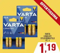 Conté Supermercati VARTA LONGLIFE STILO/MINISTILO offerta