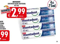 Deco Maxistore DENTIFRICIO IGIENE QUOTIDIANA MENTADENT offerta