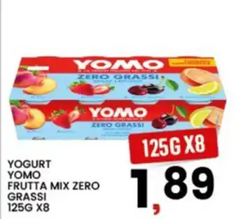 Interspar YOGURT YOMO FRUTTA MIX ZERO GRASSI offerta