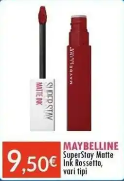 Sanitaria Demma MAYBELLINE SuperStay Matte Ink Rossetto offerta