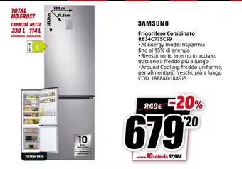 Samsung frigorifero combinato RB34C775CS9