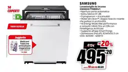 MediaWorld Samsung Lavastoviglie da incasso offerta