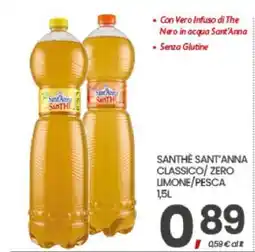 Eurospar SANTHÈ SANT'ANNA CLASSICO/ ZERO LIMONE/PESCA offerta