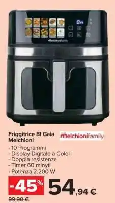 Carrefour Friggitrice 8l Gaia Melchioni offerta