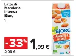 Carrefour Latte di Mandorla Intensa Bjorg offerta