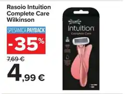 Carrefour Rasoio Intuition Complete Care Wilkinson offerta