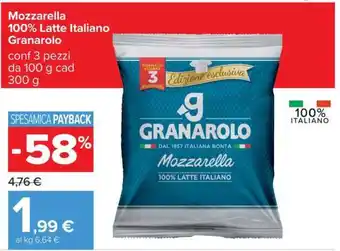 Carrefour Mozzarella 100% Latte Italiano Granarolo offerta