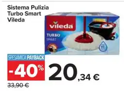 Carrefour SISTEMA PULIZIA TURBO SMART VILEDA offerta
