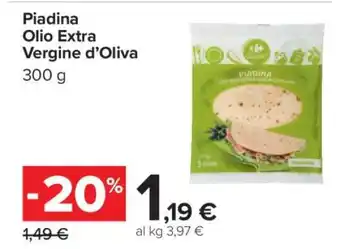 Carrefour Piadina Olio Extra Vergine d’Oliva offerta