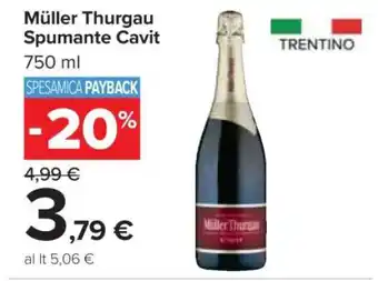 Carrefour Müller Thurgau Spumante Cavit offerta