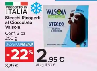 Carrefour Stecchi Ricoperti al Cioccolato Valsoia offerta