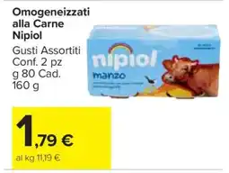 Carrefour OMOGENEIZZATI ALLA CARNE NIPIOL offerta