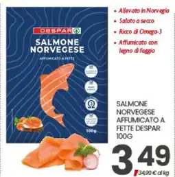 Eurospar SALMONE NORVEGESE AFFUMICATO A FETTE DESPAR 100G offerta