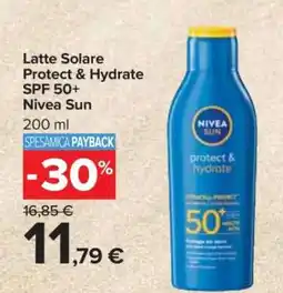 Carrefour Latte Solare Protect & Hydrate SPF 50+ Nivea Sun offerta