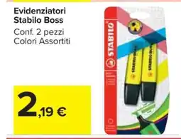 Carrefour Evidenziatori Stabilo Boss offerta