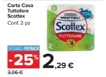 Carrefour CARTA CASA TUTTOFARE SCOTTEX offerta