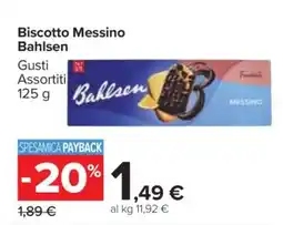 Carrefour Biscotto Messino Bahlsen offerta