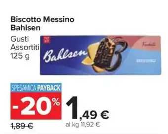 Carrefour Biscotto Messino Bahlsen offerta