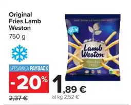 Carrefour Original Fries Lamb Weston offerta