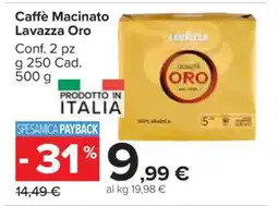 Carrefour Caffè Macinato Lavazza Oro offerta