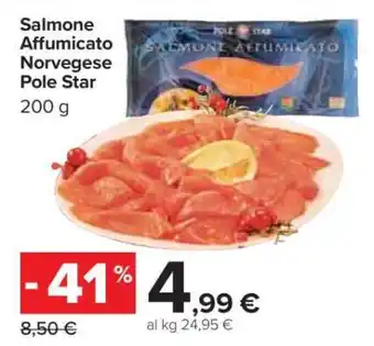 Carrefour Salmone Affumicato Norvegese Pole Star offerta