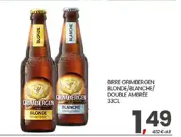 Eurospar BIRRE GRIMBERGEN BLONDE/BLANCHE/DOUBLE AMBRÉE offerta