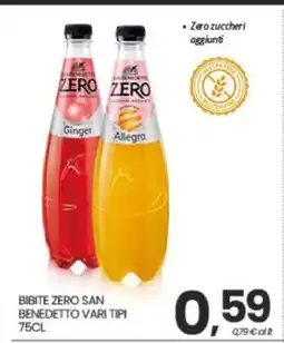 Eurospar BIBITE ZERO SAN BENEDETTO VARI TIPI offerta