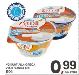 Eurospar Yogurt alla greca Zymil vari gusti offerta