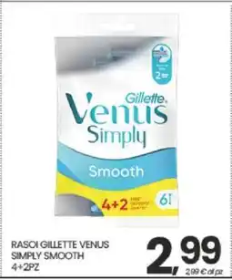 Eurospar RASOI GILLETTE VENUS SIMPLY SMOOTH 4+2PZ offerta