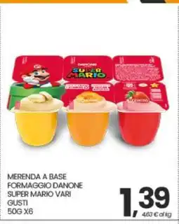 Eurospar MERENDA A BASE FORMAGGIO DANONE SUPER MARIO VARI GUSTI offerta