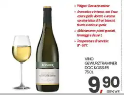 Eurospar VINO GEWURZTRAMINER DOC KOSSLER offerta