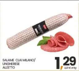 Eurospar SALAME CLAI MILANO/UNGHERESE ALLETTO offerta