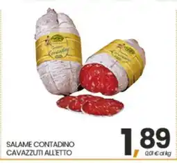 Eurospar SALAME CONTADINO CAVAZZUTI ALLETTO offerta