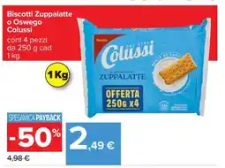 Carrefour Biscotti Zuppalatte o Oswego Colussi offerta
