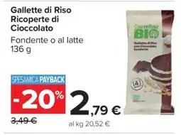 Carrefour Gallette di Riso Ricoperte di Cioccolato offerta