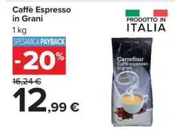 Carrefour Caffè Espresso in Grani offerta