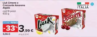 Carrefour Liuk Limone o Croccante Amarena Algida offerta