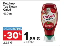 Carrefour Ketchup Top Down Calvé offerta