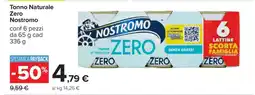 Carrefour Tonno Naturale Zero Nostromo offerta