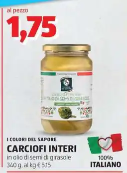 ALDI CARCIOFI INTERI offerta