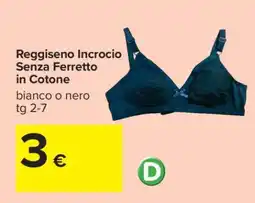Carrefour Reggiseno Incrocio Senza Ferretto in Cotone offerta