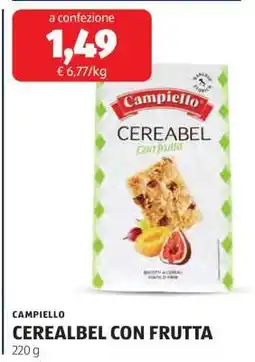 ALDI CAMPIELLO CEREALBEL CON FRUTTA offerta