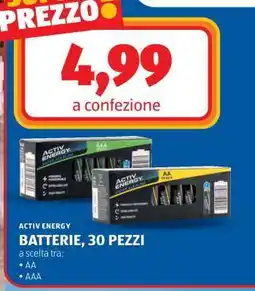 ALDI ACTIV ENERGY BATTERIE, 30 PEZZI offerta