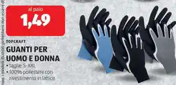 ALDI TOPCRAFT GUANTI PER UOMO E DONNA offerta