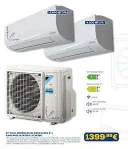 Euronics Daikin kit dual proera dual 9000+12000 BTU 2AMXF40A/ATXF25G/ATXF35G offerta