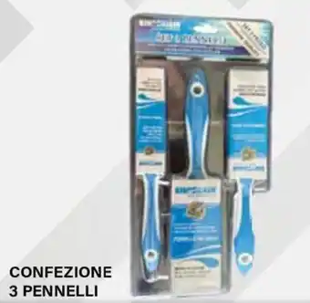 Confezione 3 pennelli