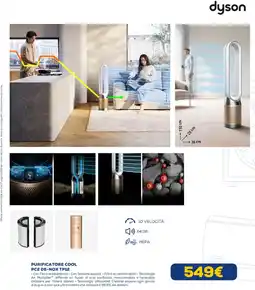 Euronics Dyson purificatore cool PC2 DE-NOX TP12 offerta