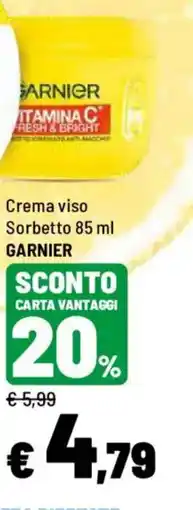 Iper La Grande Crema viso Sorbetto Garnier offerta