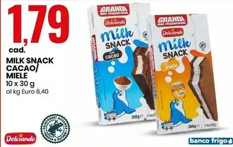 Eurospin Milk snack con cacao offerta